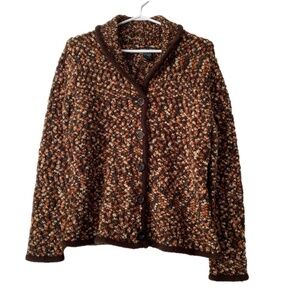 Dean & White boucle button up collared collared sweater size PXL (fits small)